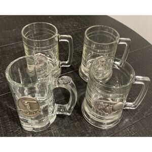 Vintage golf mugs with medallions set up 4
